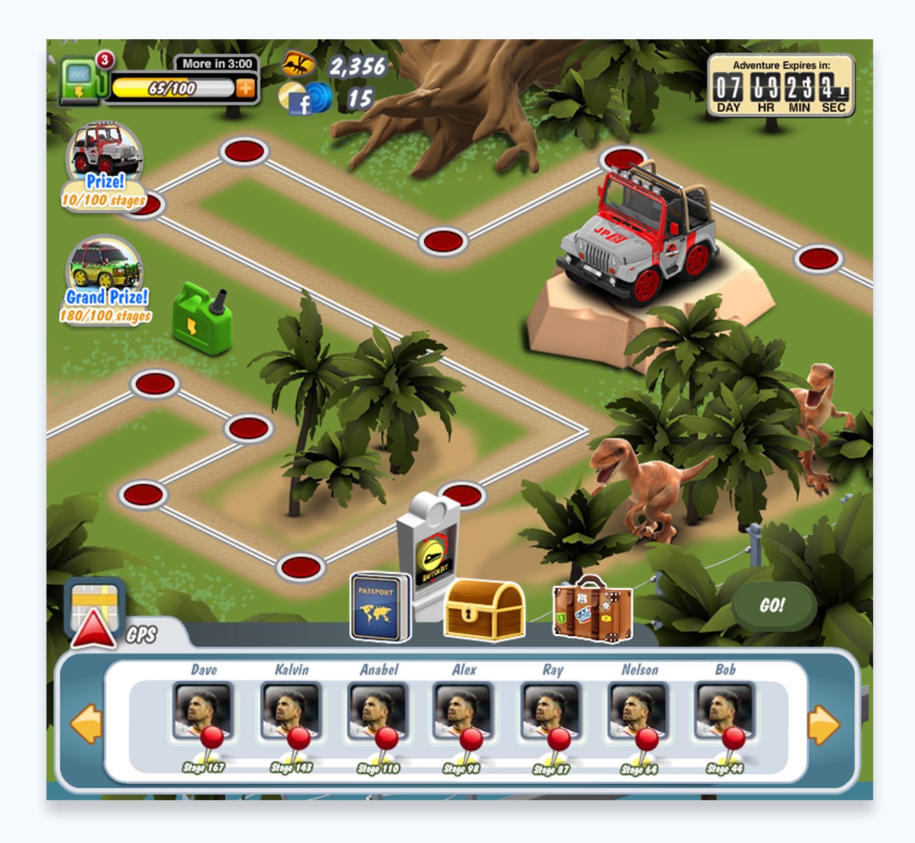 Cartown x Jurassic Park Feature Map