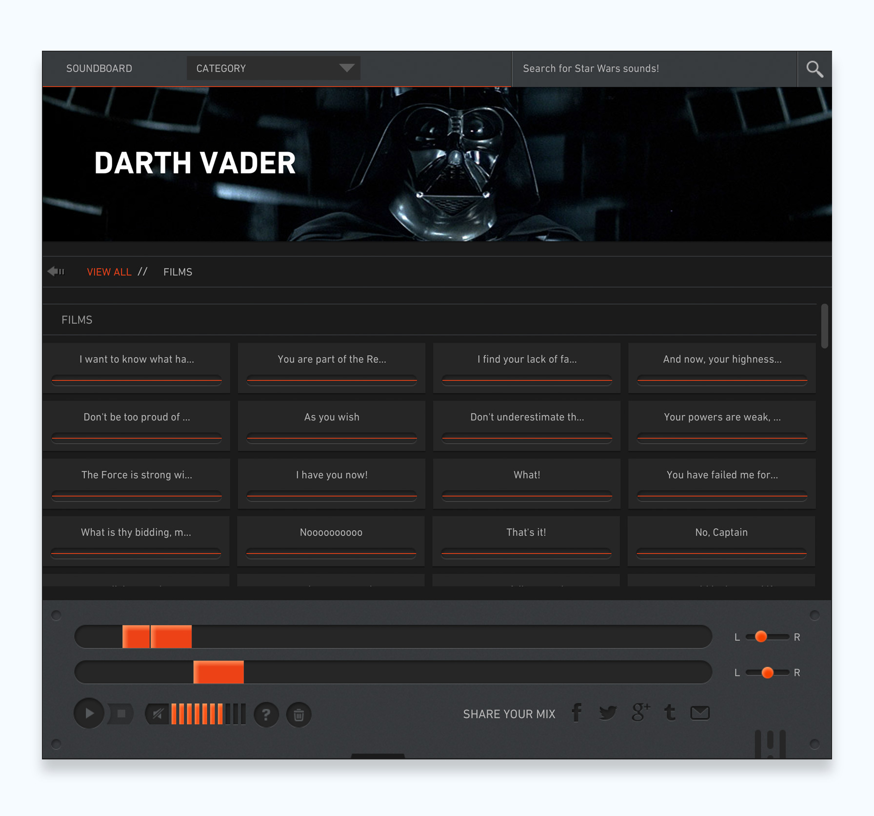 Star Wars Soundboard Vader